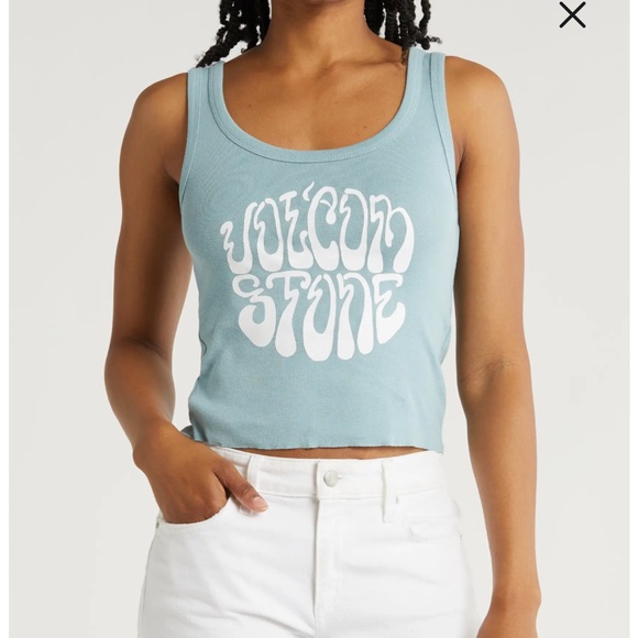 Volcom Smoke Blue Tank Juniors Medium NWT - Picture 7 of 7